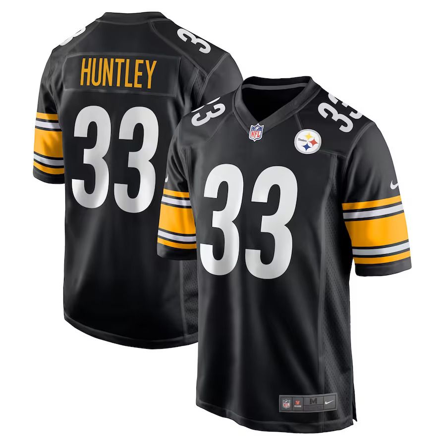 Men Pittsburgh Steelers #33 Jason Huntley Nike Black Game Player NFL Jersey->youth nfl jersey->Youth Jersey